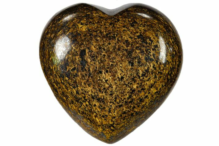 1.4" Polished Bronzite Heart - Photo 1